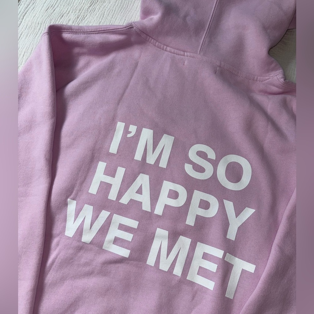 Pink We’re Not Really Strangers hoodie